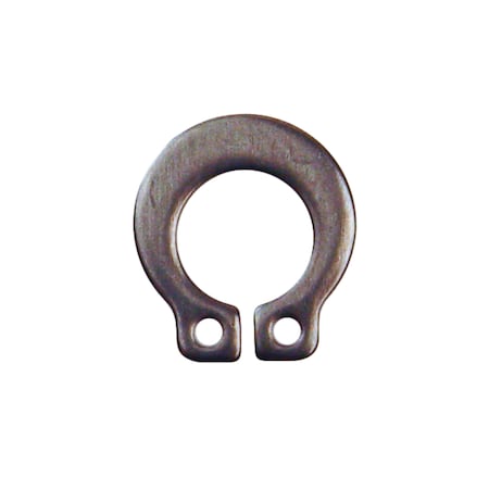 External Retaining Ring, Stainless Steel Plain Finish, 0.438 In Shaft Dia